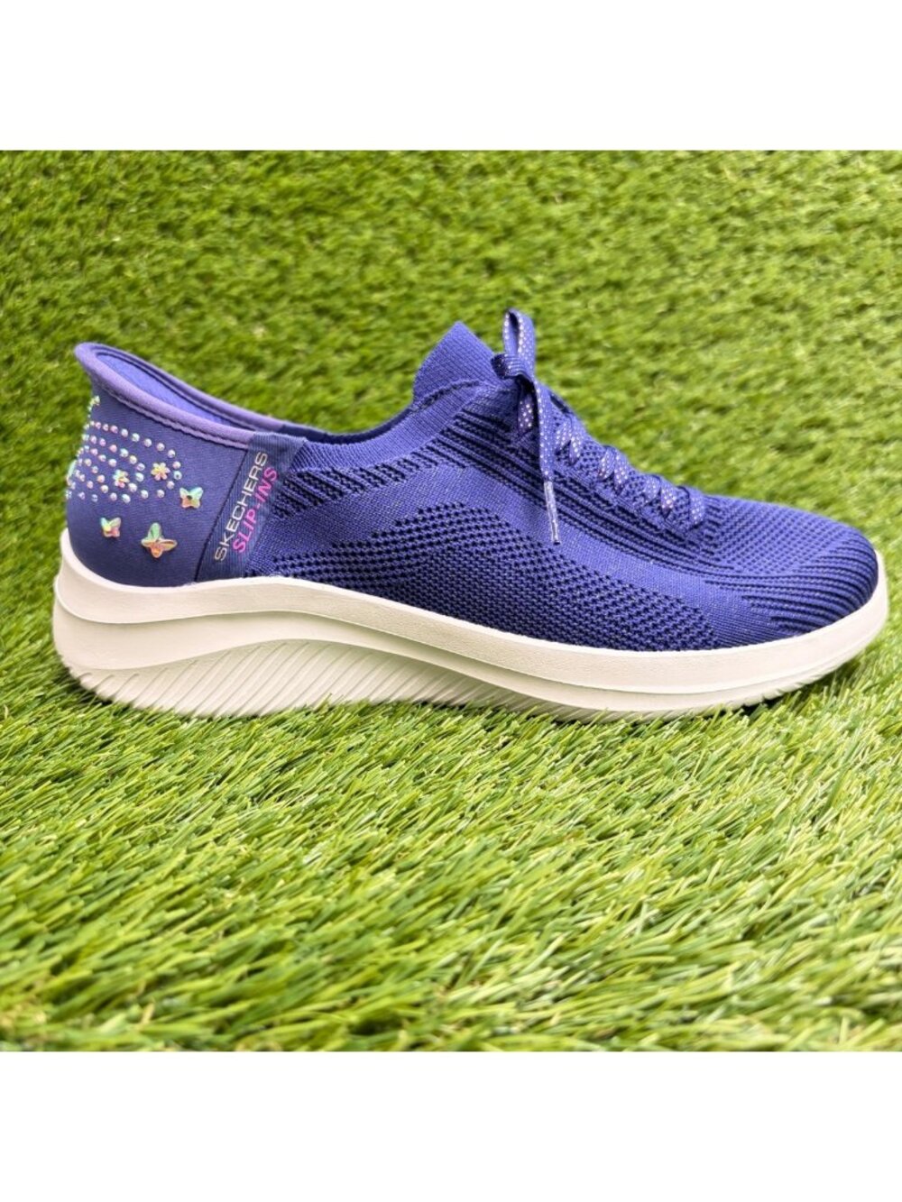 Skechers Ultra Flex 3.0-Butterfly Dream Women Size 7 Blue Running Shoes Sneakers